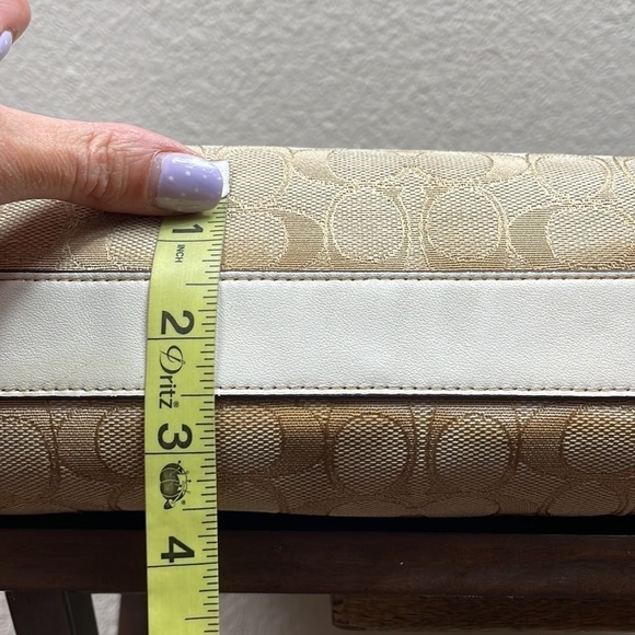 Coach Prairie Signature Jacquard Satchel Light Gold Light Khaki Chalk 36311 - Picture 14 of 14